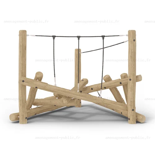 Structure pour aires de jeux extérieurs en bois de robinier
